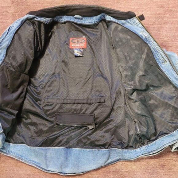 Cortech Motorcycle Jacket Mens Medium Denim Jean Armored DSX 4XL - Picture 2 of 7